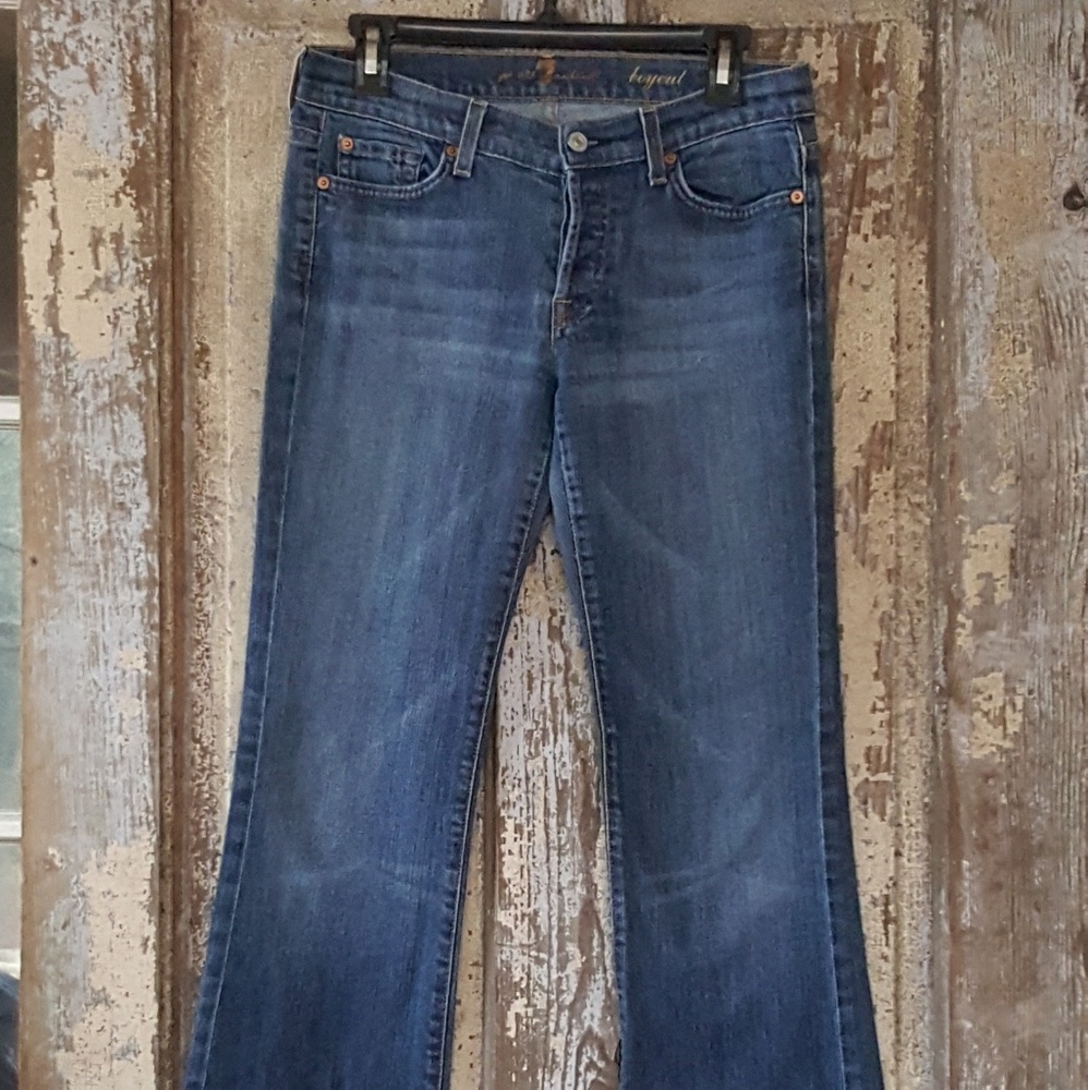 7 for all mankind boycut jeans button fly size 28